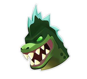 dinosaur's head sticker