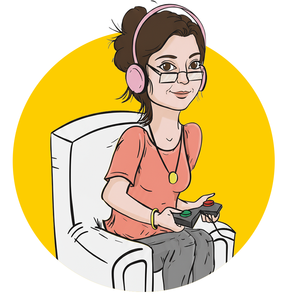 illustration for girl gamer